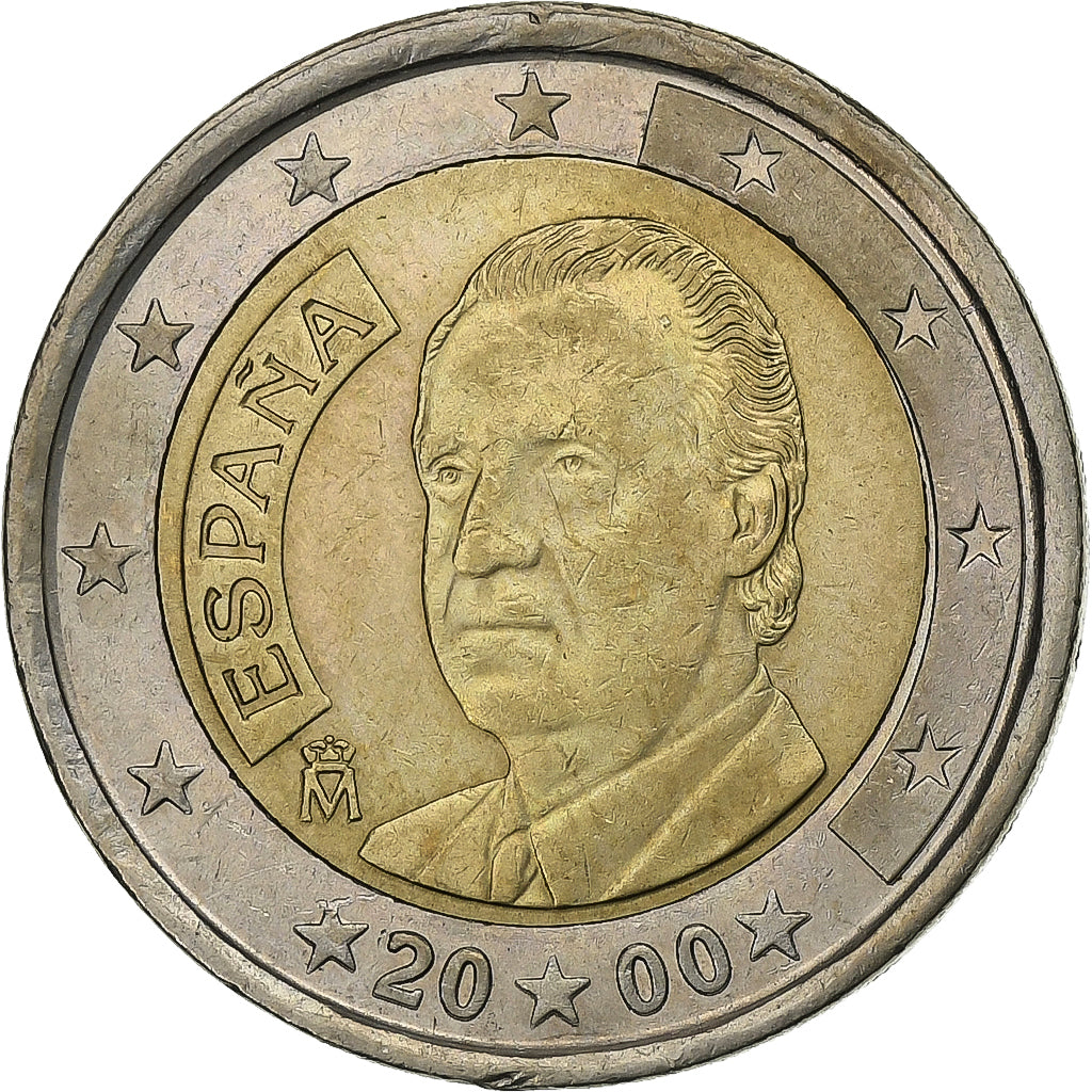 Spanien, 2 Euro, 2000, Madrid, Bi-Metallic, UNZ