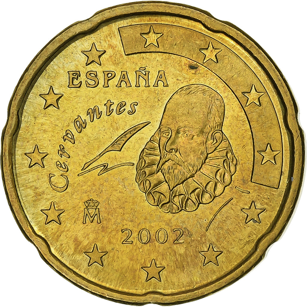 Spagna, 20 Euro Cent, 2002, Madrid, Nordic gold, SPL