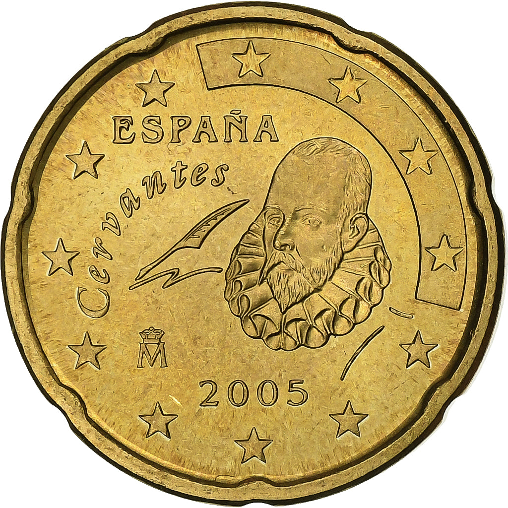 Spagna, 20 Euro Cent, 2005, Madrid, Nordic gold, SPL