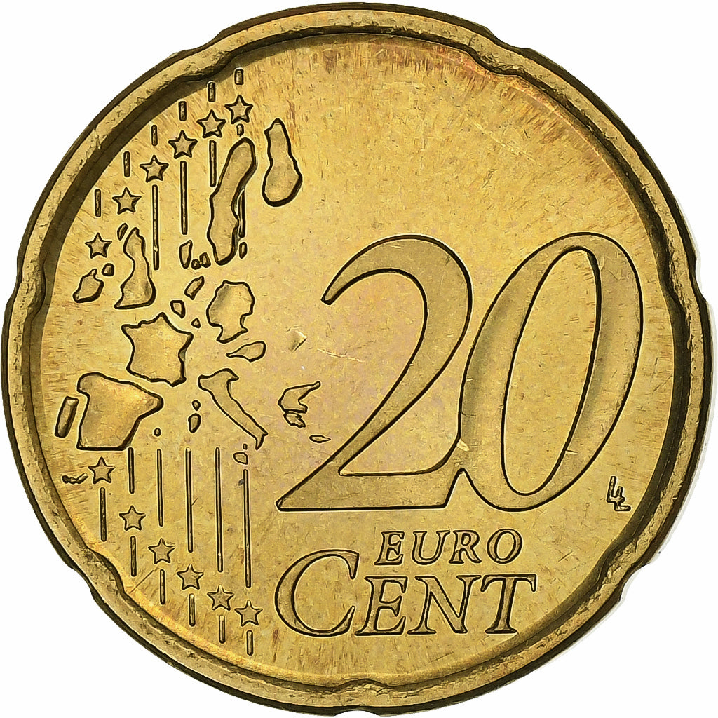 Spagna, 20 Euro Cent, 2005, Madrid, Nordic gold, SPL