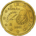 España, 20 Euro Cent, 2001, Madrid, Nordic gold, SC