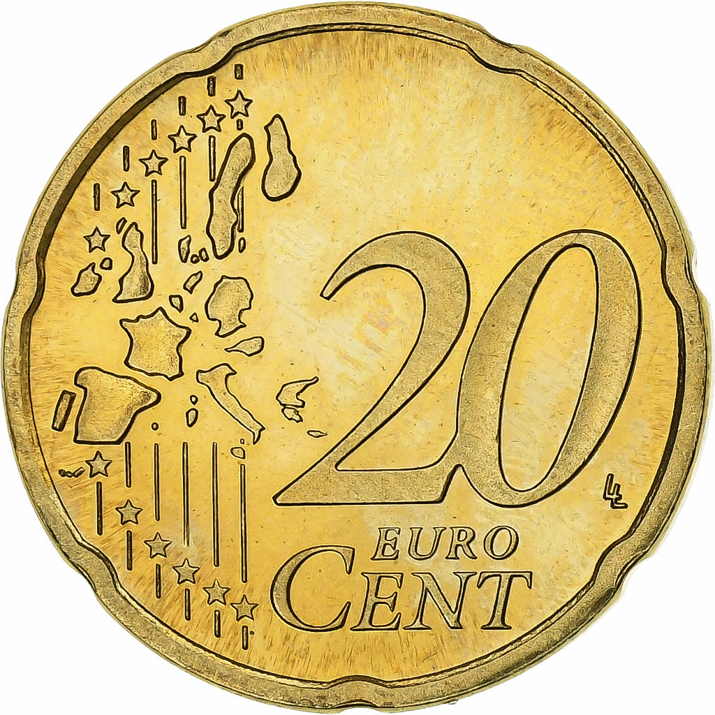 Luxembourg, 20 Euro Cent, 2003, Utrecht, Nordic gold, MS(63)