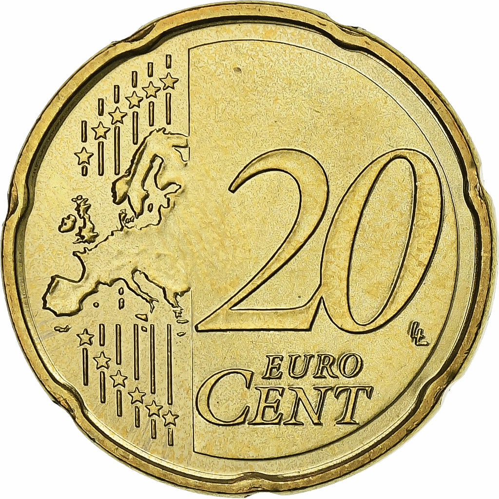 Luxembourg, 20 Euro Cent, 2007, Paris, Nordic gold, MS(63)