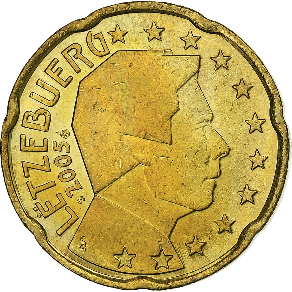 Luxembourg, 20 Euro Cent, 2005, Vantaa, Nordic gold, MS(63)