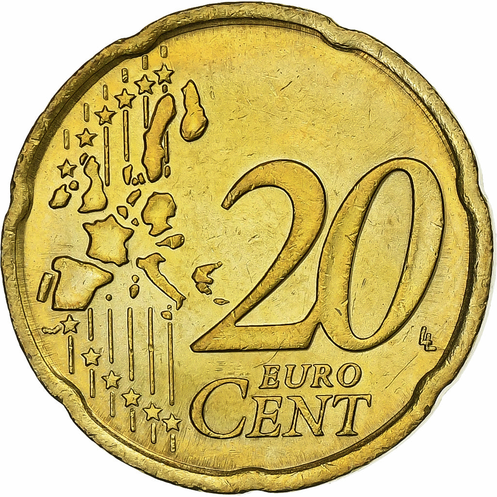 Luxembourg, 20 Euro Cent, 2005, Vantaa, Nordic gold, MS(63)