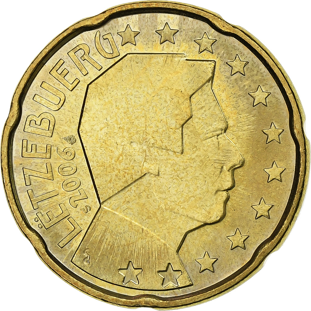 Luxembourg, 20 Euro Cent, 2006, Vantaa, Nordic gold, MS(63)