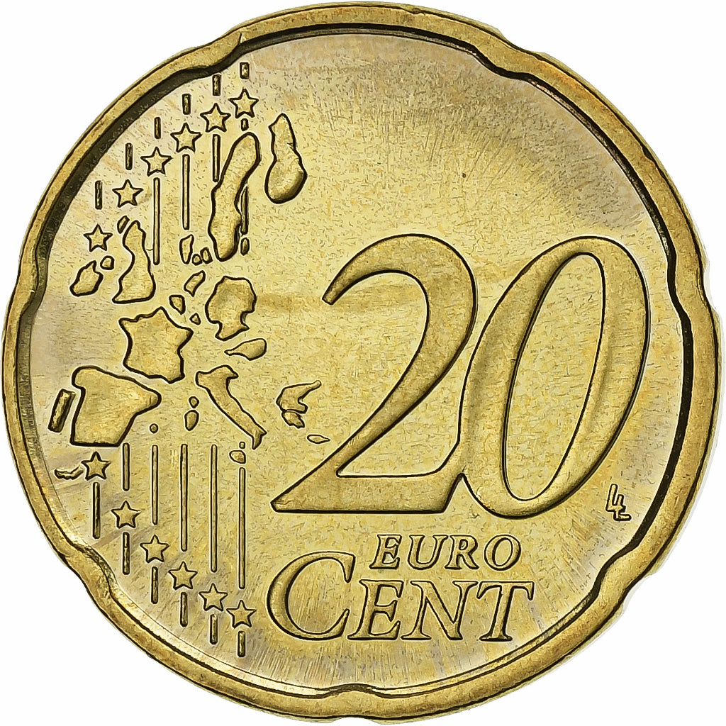 Luxembourg, 20 Euro Cent, 2006, Vantaa, Nordic gold, MS(63)