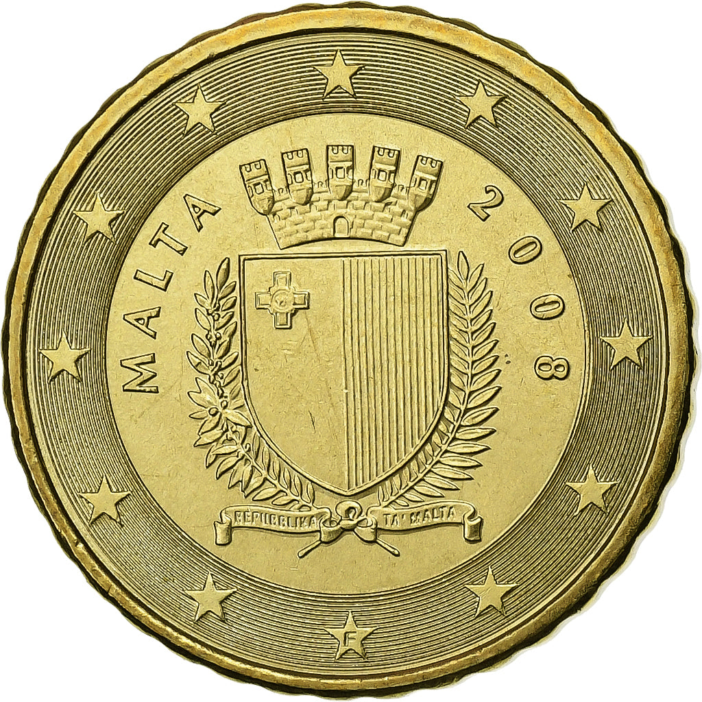 Malta, 10 Euro Cent, 2008, Paris, Nordic gold, MS(63)