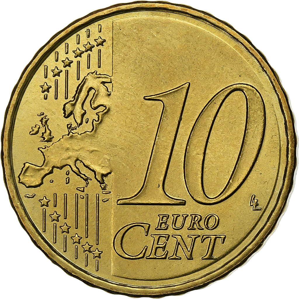 Spanien, 10 Euro Cent, 2008, Madrid, Nordic gold, UNZ