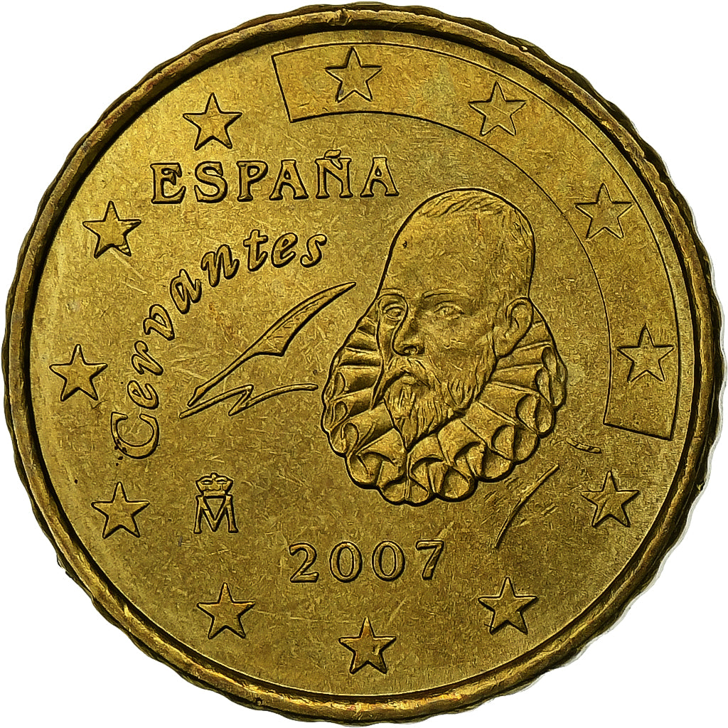Spanje, 10 Euro Cent, 2007, Madrid, Nordic gold, UNC-