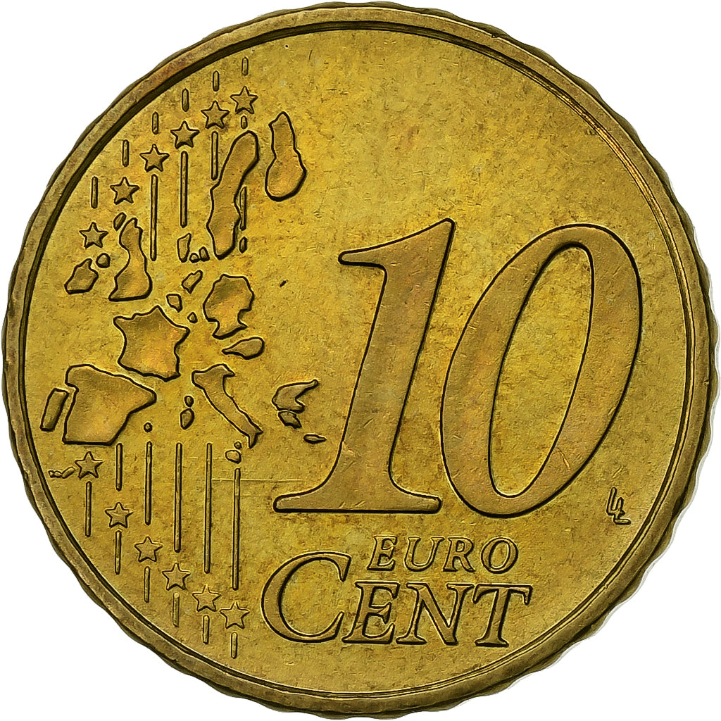 Luxembourg, 10 Euro Cent, 2004, Utrecht, Nordic gold, MS(63)