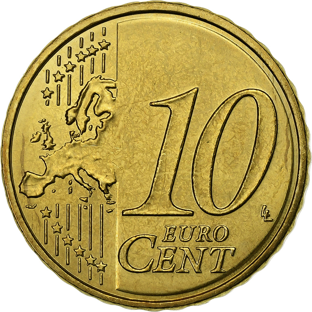Luxembourg, 10 Euro Cent, 2008, Paris, Nordic gold, MS(63)