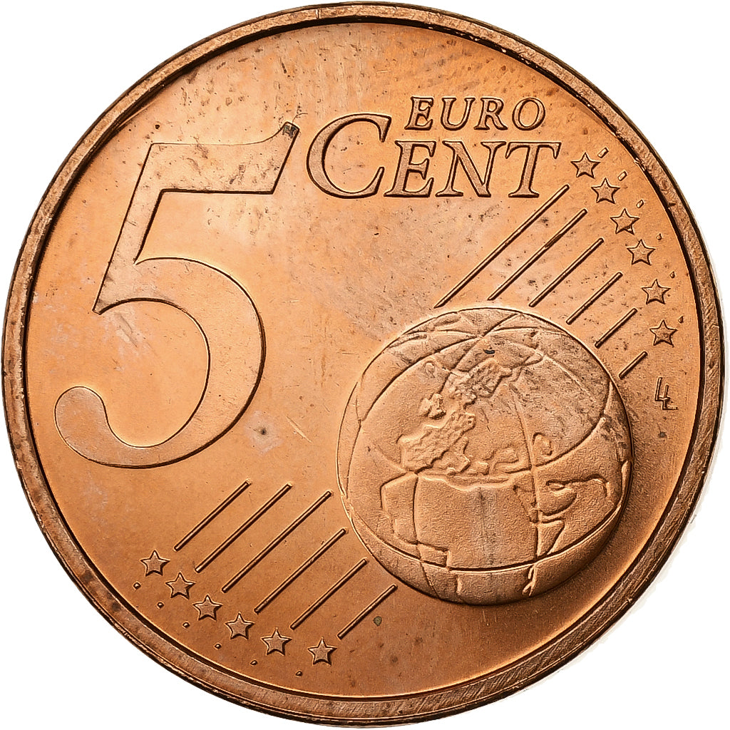 Nederland, 5 Euro Cent, 2004, Utrecht, Copper Plated Steel, UNC-
