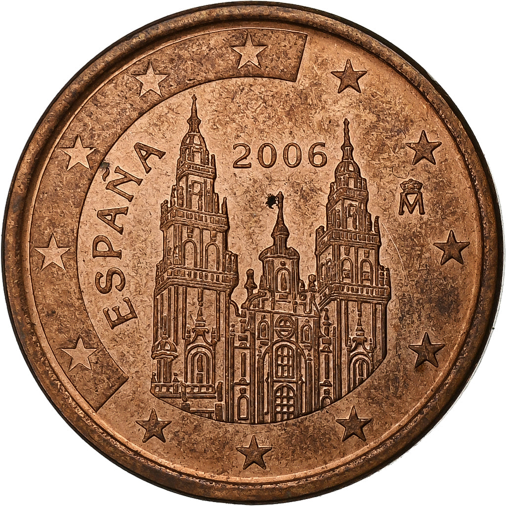 Spanien, 5 Euro Cent, 2006, Madrid, Copper Plated Steel, UNZ