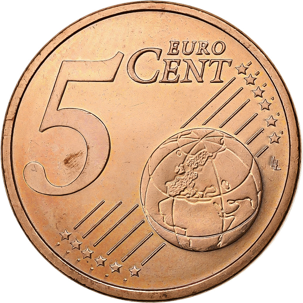 Luxembourg, 5 Euro Cent, 2007, Paris, Copper Plated Steel, MS(63)