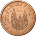 Espanha, 2 Euro Cent, 2002, Madrid, Aço Cromado a Cobre, MS(63)