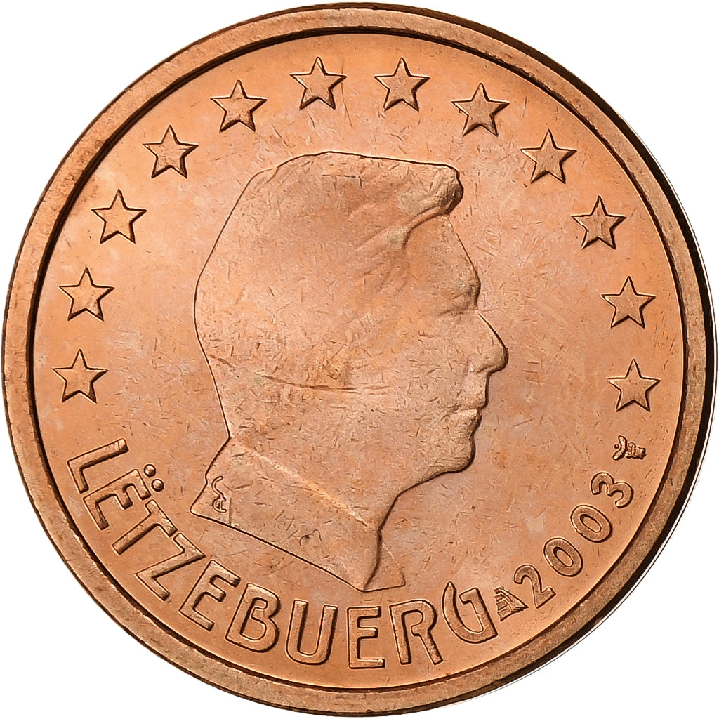 Luxembourg, 2 Euro Cent, 2003, Utrecht, Copper Plated Steel, MS(63)