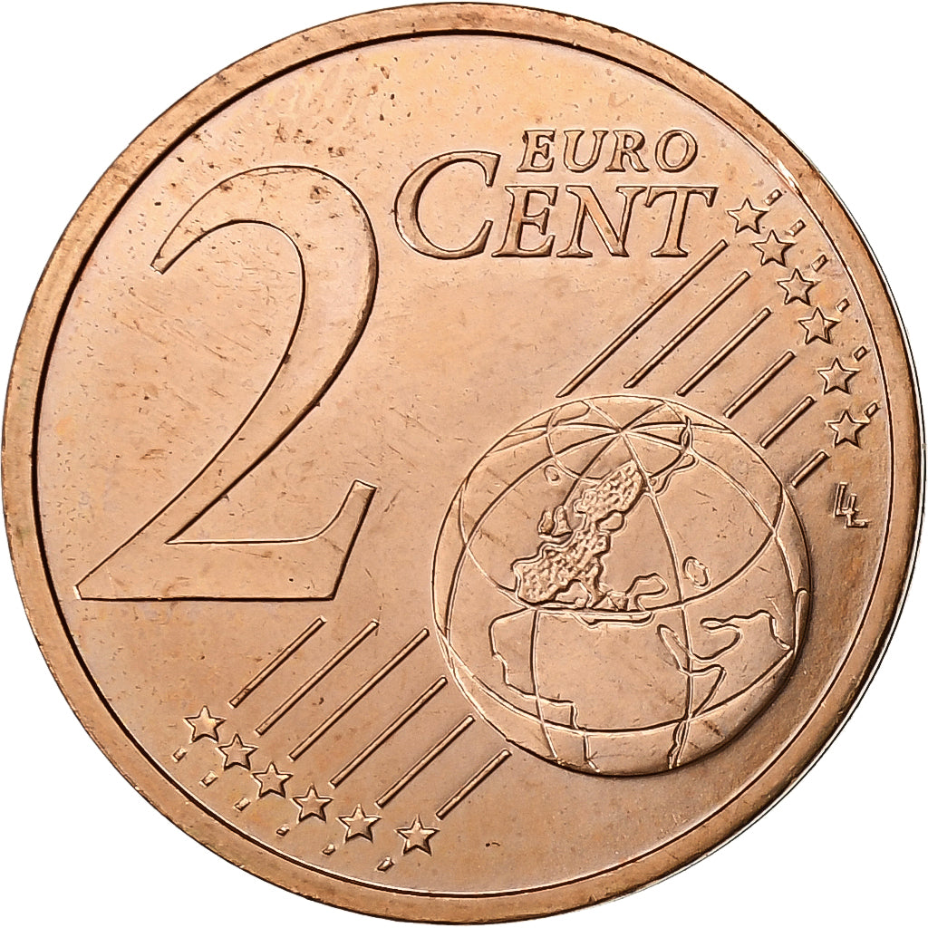 Luxembourg, 2 Euro Cent, 2007, Paris, Copper Plated Steel, MS(63)