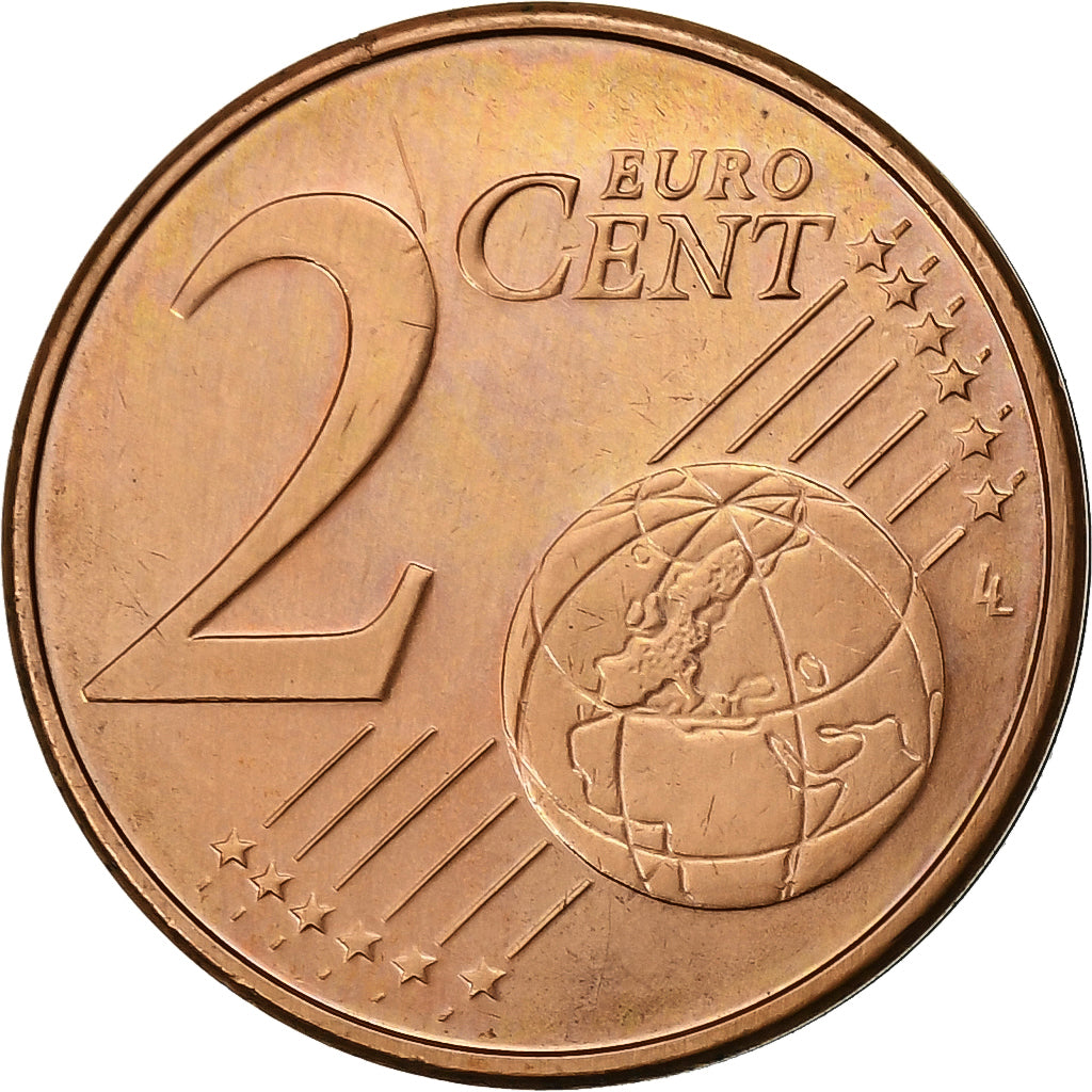 Luxembourg, 2 Euro Cent, 2004, Utrecht, Copper Plated Steel, MS(63)