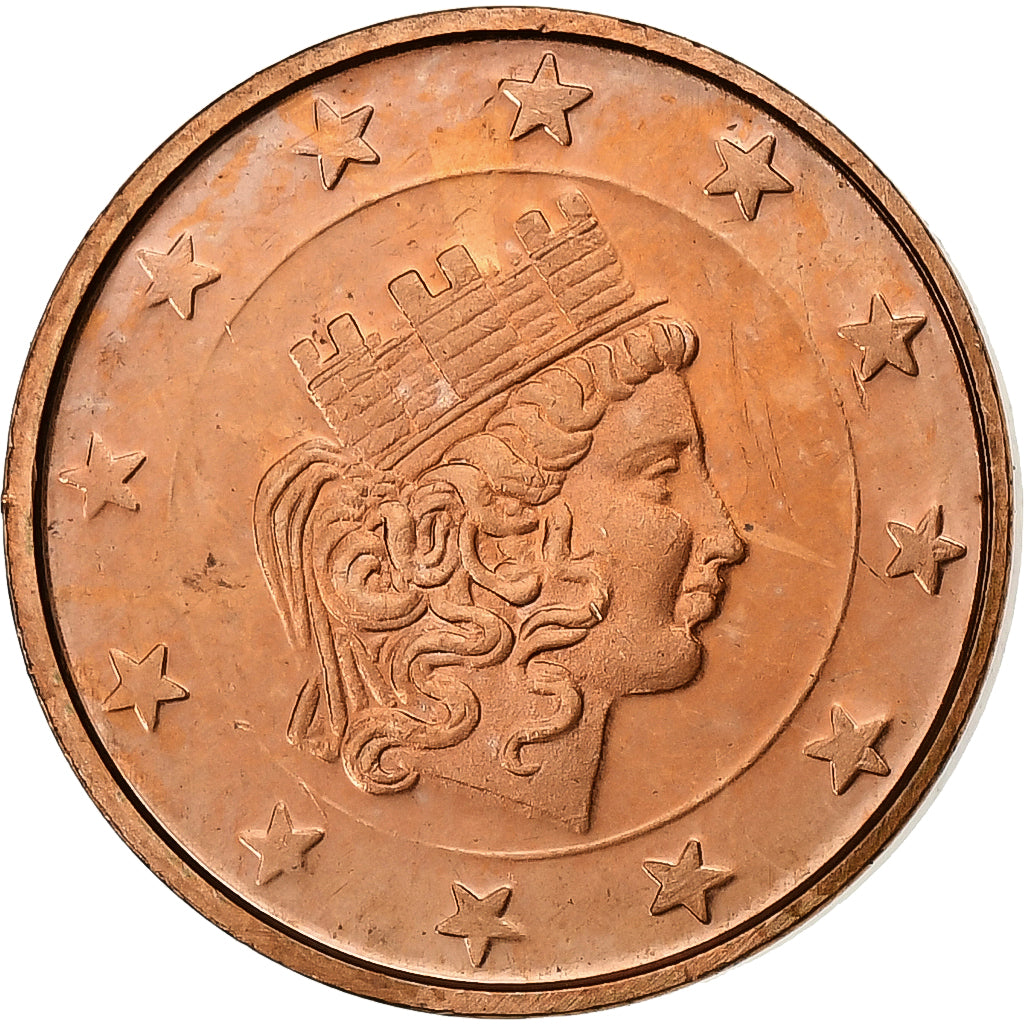 Monaco, Euro Cent, Fantasy Euro, 2004, Copper Plated Steel, UNZ