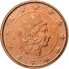 Monaco, Euro Cent, Fantasy Euro, 2004, Copper Plated Steel, UNZ