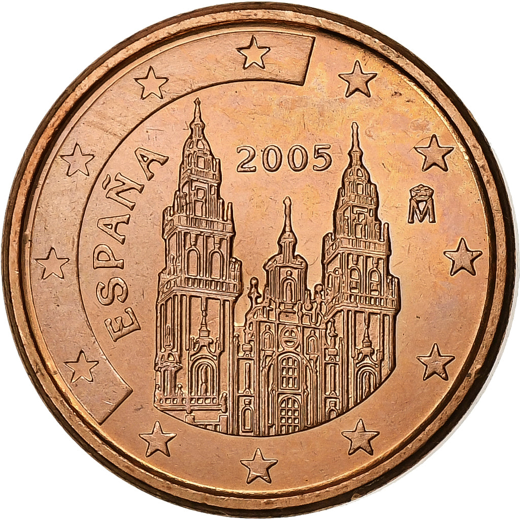 España, Euro Cent, 2005, Madrid, Cobre chapado en acero, SC