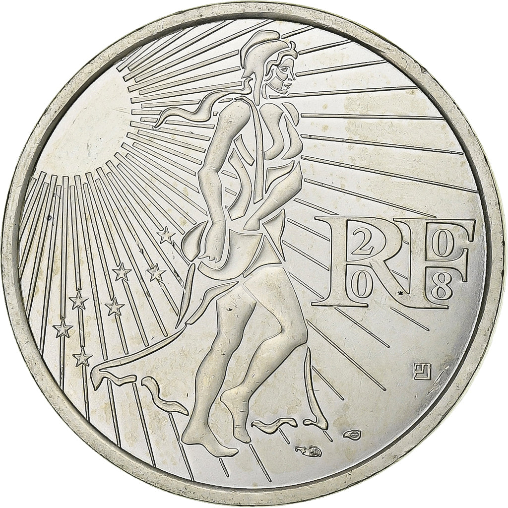 Francja, 15 Euro, 2008, MS(63), Srebro, Gadoury:2, KM:1535