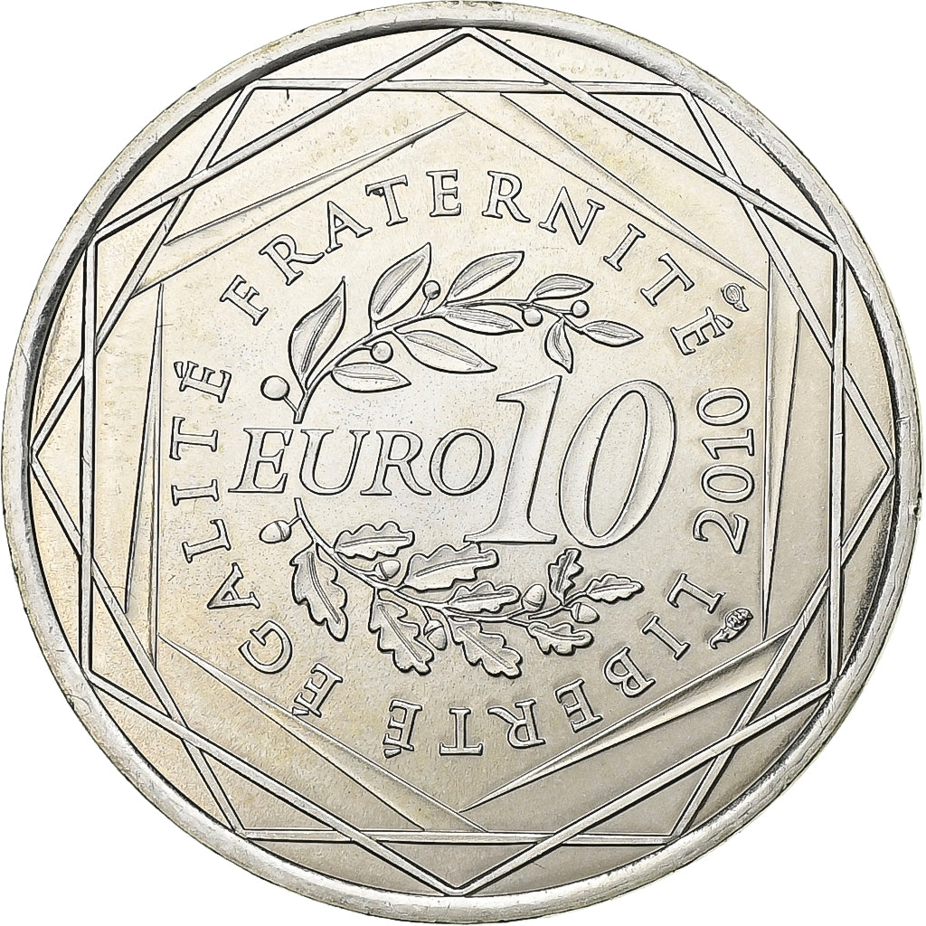 Francia, 10 Euro, Centre, 2010, Paris, Plata, SC, KM:1650