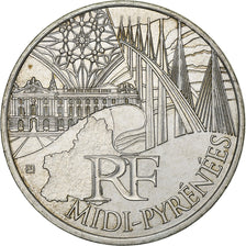 France, 10 Euro, Midi-Pyrénées, 2011, Paris, Silver, MS(63), KM:1732