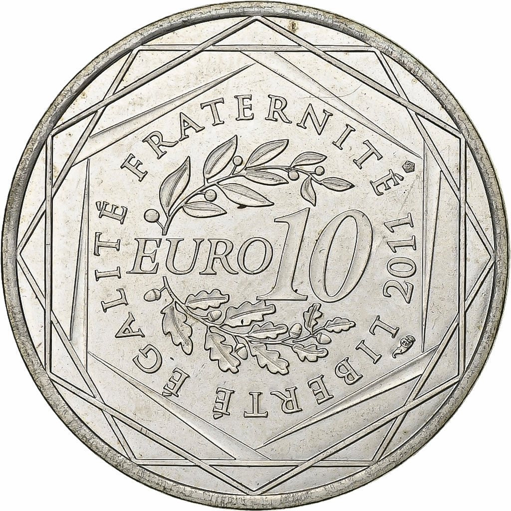 France, 10 Euro, Midi-Pyrénées, 2011, Paris, Silver, MS(63), KM:1732