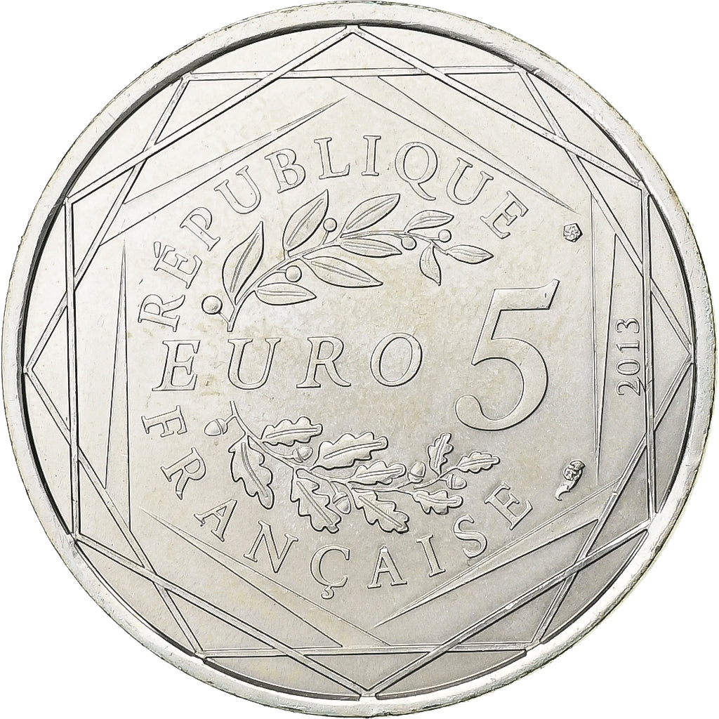 France, 5 Euro, Liberté, 2013, Silver, MS(63), Gadoury:EU646