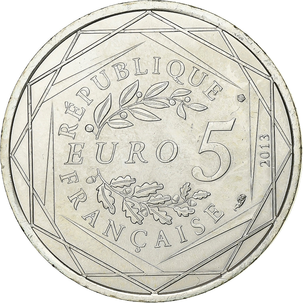 France, 5 Euro, Fraternité, 2013, Silver, MS(63), Gadoury:EU646