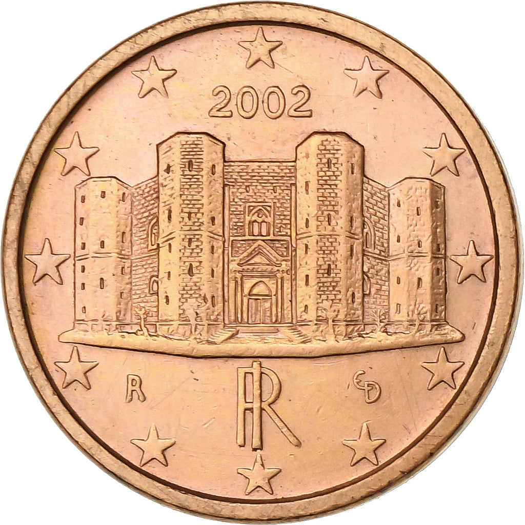 Italien, Euro Cent, 2002, Rome, Copper Plated Steel, UNZ