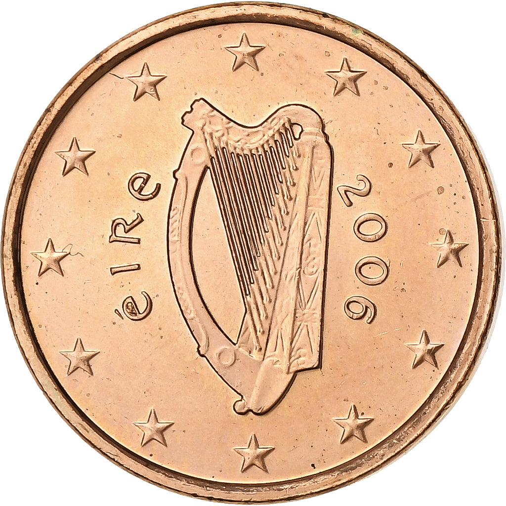 Ireland, Euro Cent, 2006, Dublin, Copper Plated Steel, MS(63)