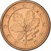Duitsland, Euro Cent, 2002, Stuttgart, Copper Plated Steel, UNC-
