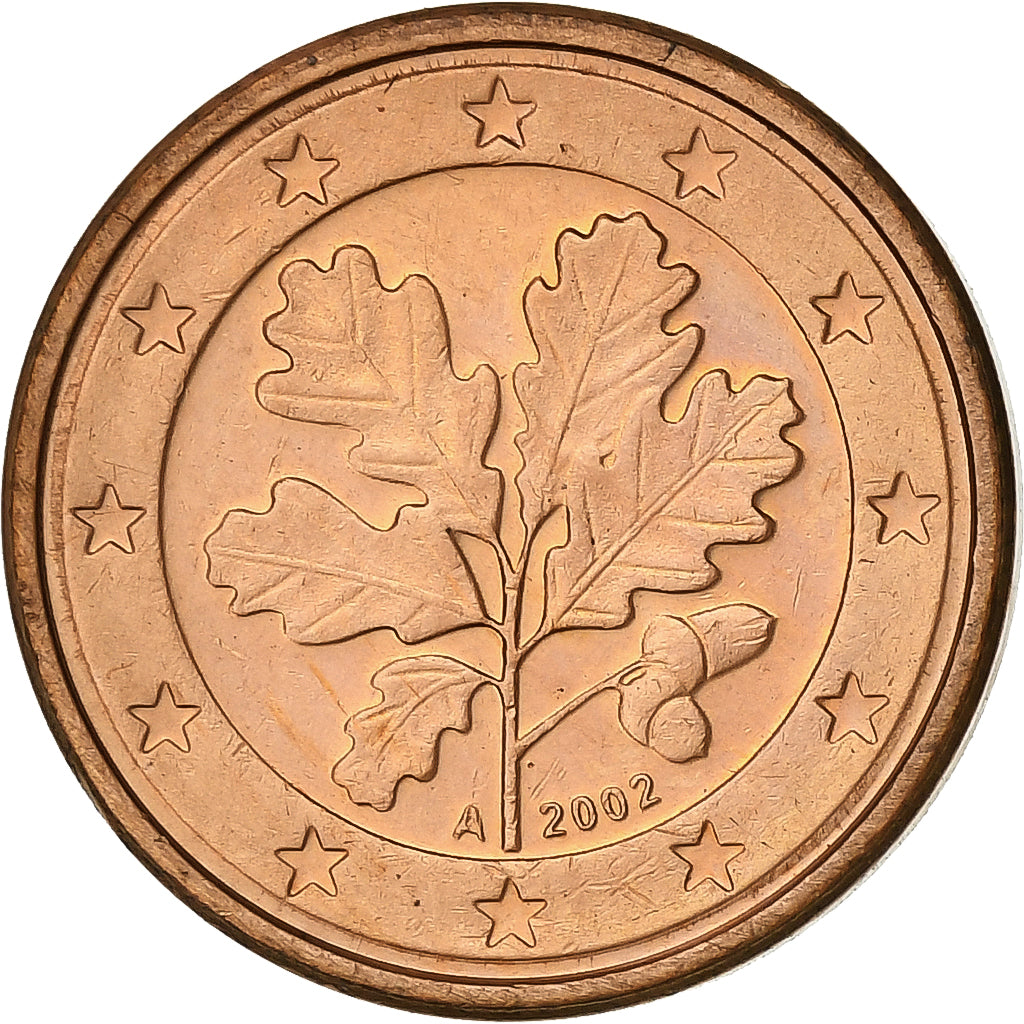 Alemania, Euro Cent, 2002, Berlin, Cobre chapado en acero, SC