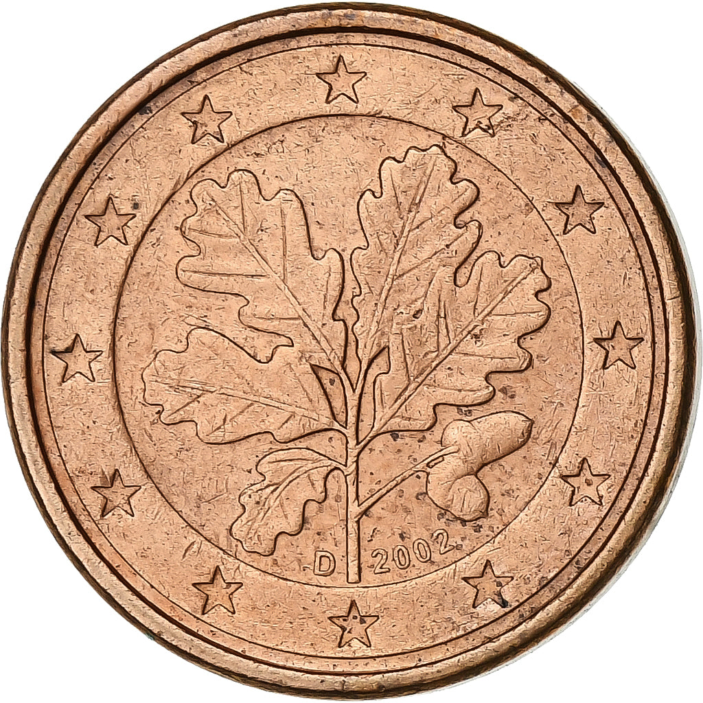 Alemania, Euro Cent, 2002, Munich, Cobre chapado en acero, EBC