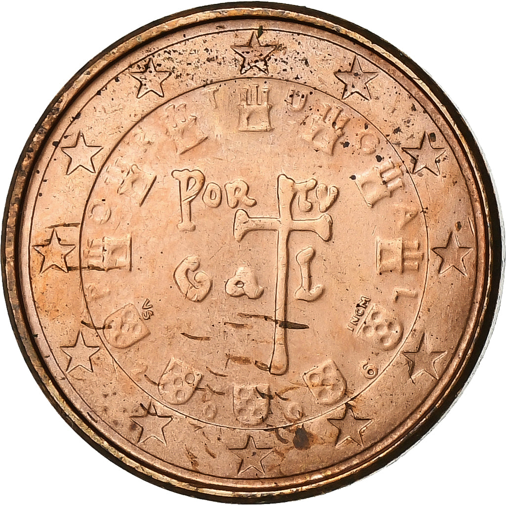 Portugal, Euro Cent, 2006, Lisbon, Cobre chapado en acero, SC