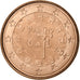 Portugal, Euro Cent, 2008, Lisbon, Copper Plated Steel, UNZ