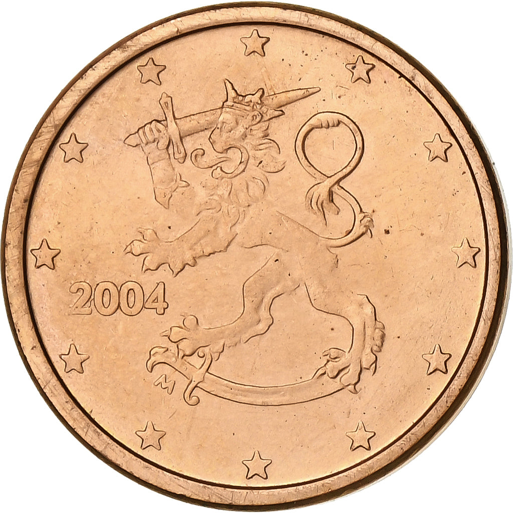 Finland, Euro Cent, 2004, Vantaa, Copper Plated Steel, MS(63)