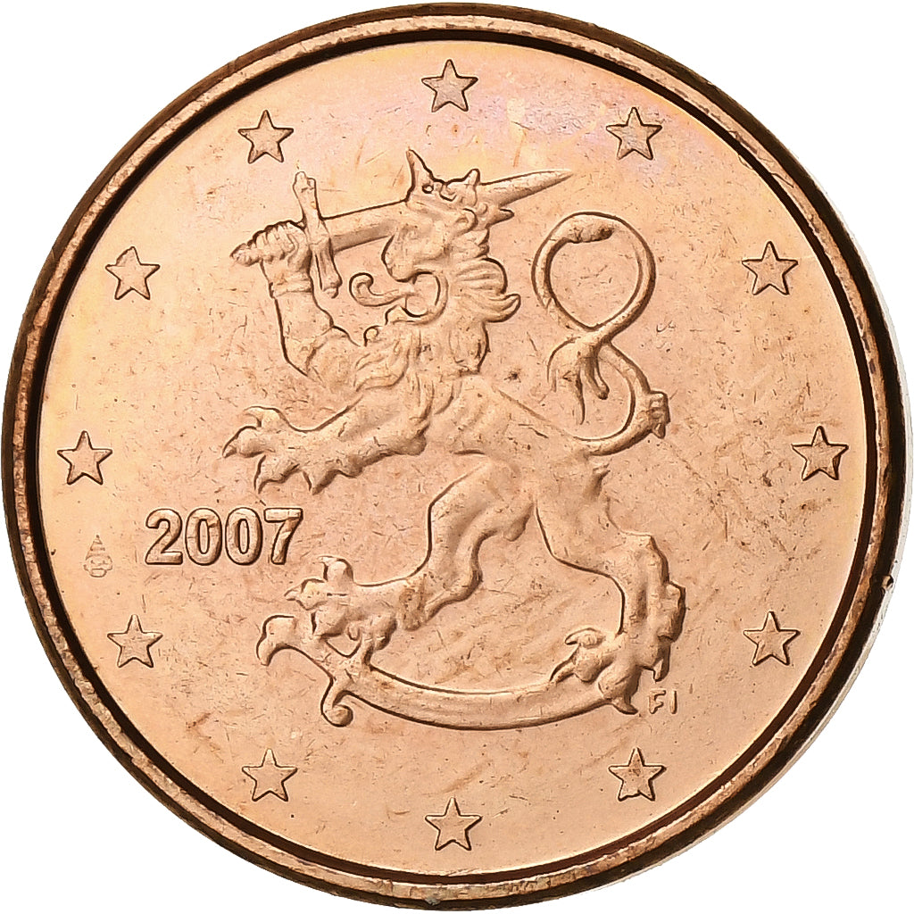 Finnland, Euro Cent, 2007, Vantaa, Copper Plated Steel, UNZ