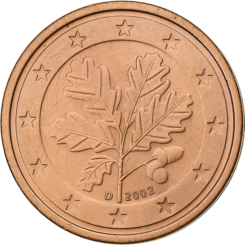 Allemagne, 2 Euro Cent, 2002, Munich, Cuivre plaqué acier, SUP