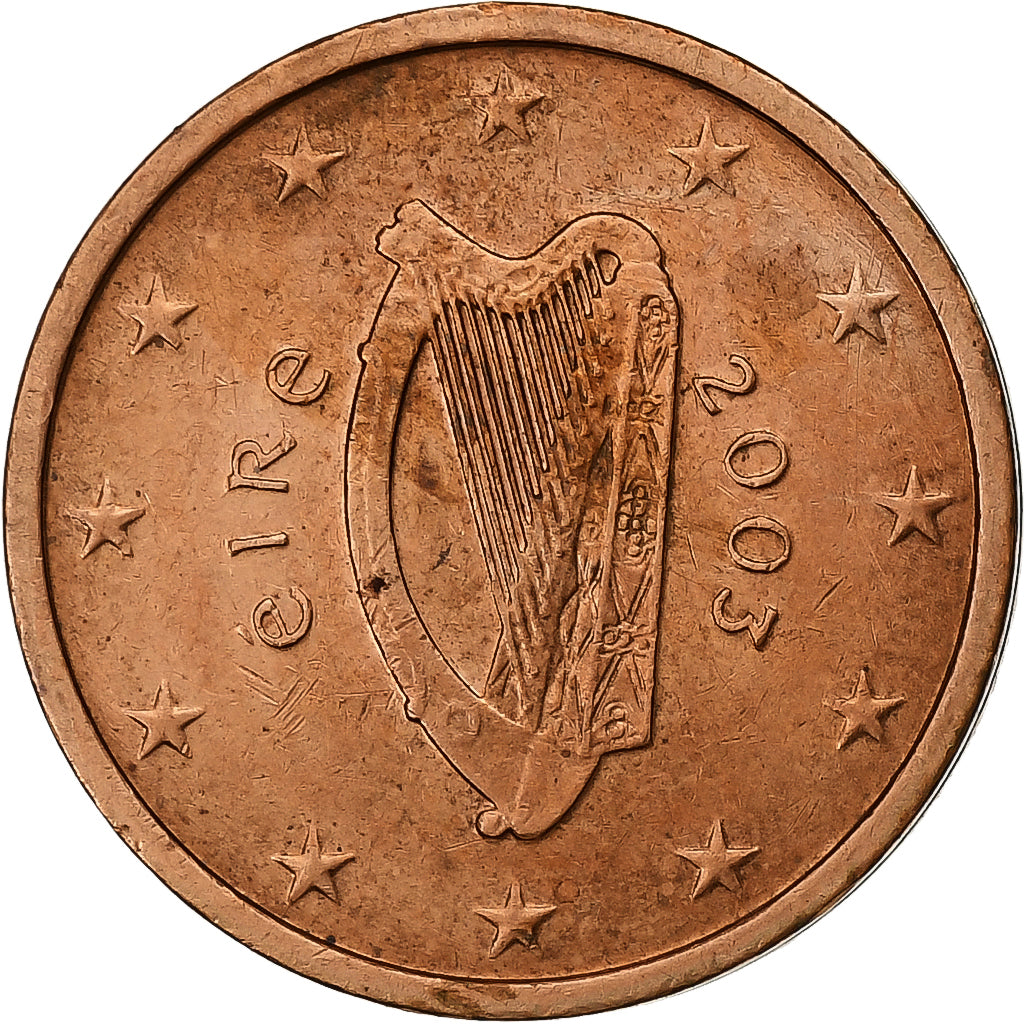 Ierland, 2 Euro Cent, 2003, Copper Plated Steel, PR