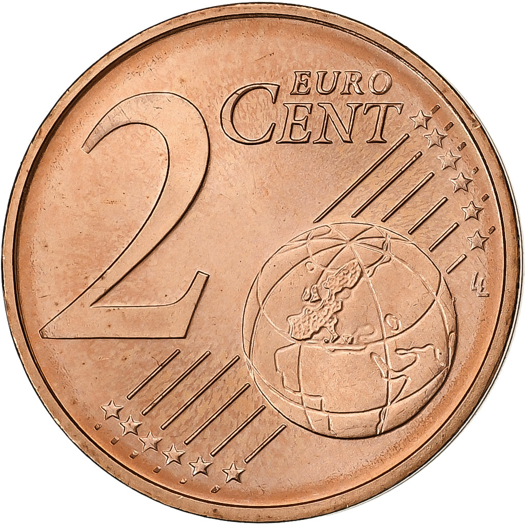Österreich, 2 Euro Cent, 2008, Vienna, Copper Plated Steel, UNZ
