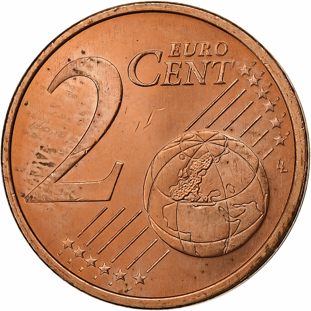 Portugal, 2 Euro Cent, 2007, Lisbon, Copper Plated Steel, UNZ