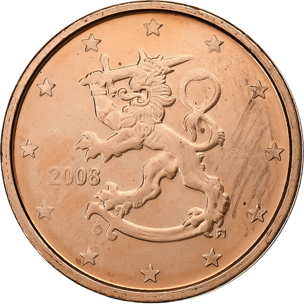 Finnland, 2 Euro Cent, 2008, Vantaa, Copper Plated Steel, VZ+