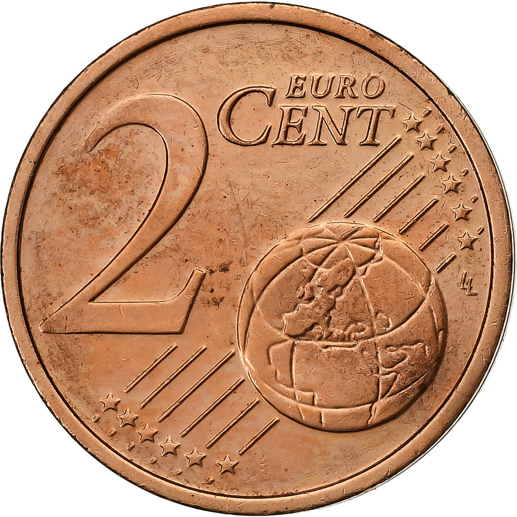 Irlanda, 2 Euro Cent, 2004, Aço Cromado a Cobre, AU(55-58)