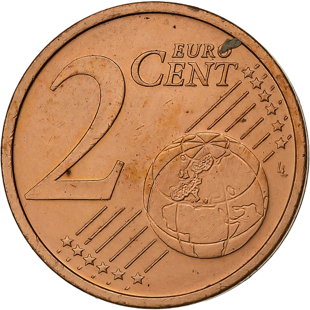 Duitsland, 2 Euro Cent, 2002, Stuttgart, Copper Plated Steel, UNC-