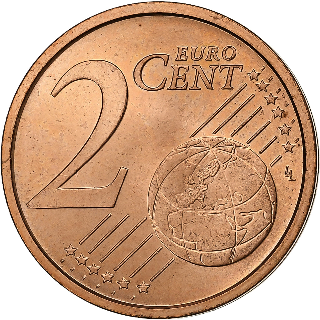 Italia, 2 Euro Cent, 2007, Rome, Acciaio placcato rame, SPL