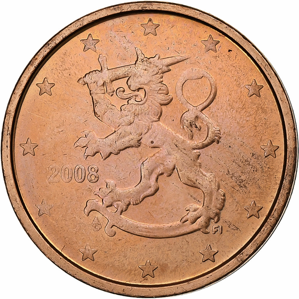 Finlandia, 2 Euro Cent, 2008, Vantaa, Acciaio placcato rame, SPL